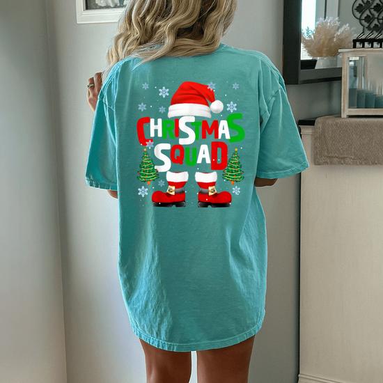 Santa Squad Christmas T-Shirt For Women - Holiday Family Matching Tee, Short Sleeve