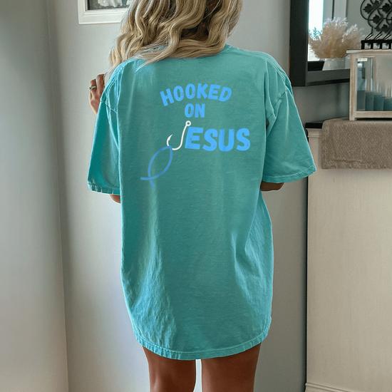 Hooked On Jesus Women T Shirt Hooked On Jesus Women T Shirt