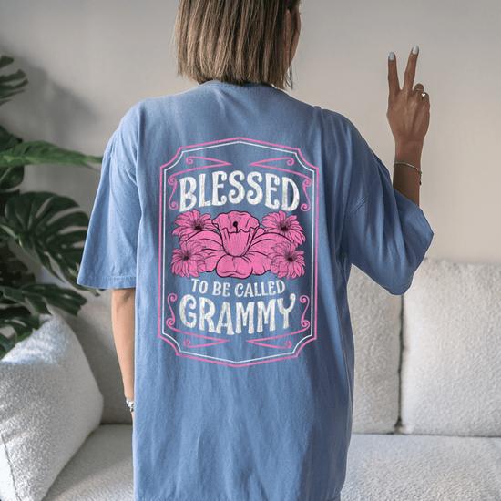 Blessed To Be Called Grammy Cute Floral Christmas Gifts T-Shirt Blessed To Be Called Grammy Cute Floral Christmas Gifts T-Shirt