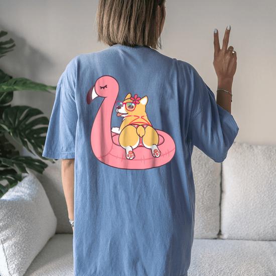 Corgi Butt Dog Bikini Pink Flamingo Float Funny Gift T Shirt Corgi Butt Dog Bikini Pink Flamingo Float Funny Gift T Shirt