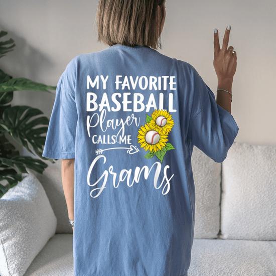 My Favorite Baseball Player Calls Me Grams Sunflower Women's