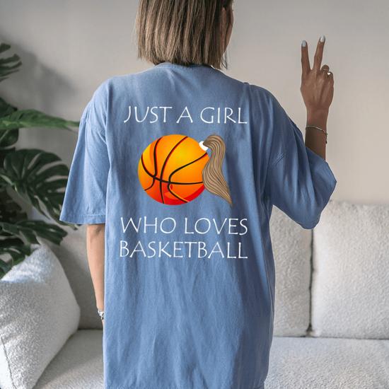 Just A Girl Who Loves Basketball Girls Clothes Sport Bball Women's 