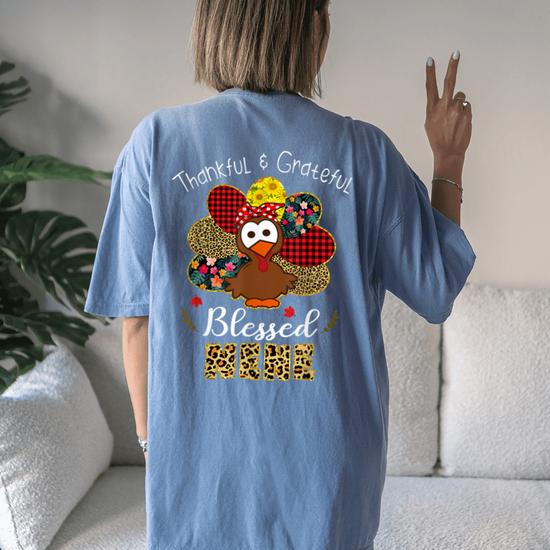 Thankful Grateful Blessed Nana Leopard Turkey Thanksgiving T-Shirt Thankful Grateful Blessed Nana Leopard Turkey Thanksgiving T-Shirt