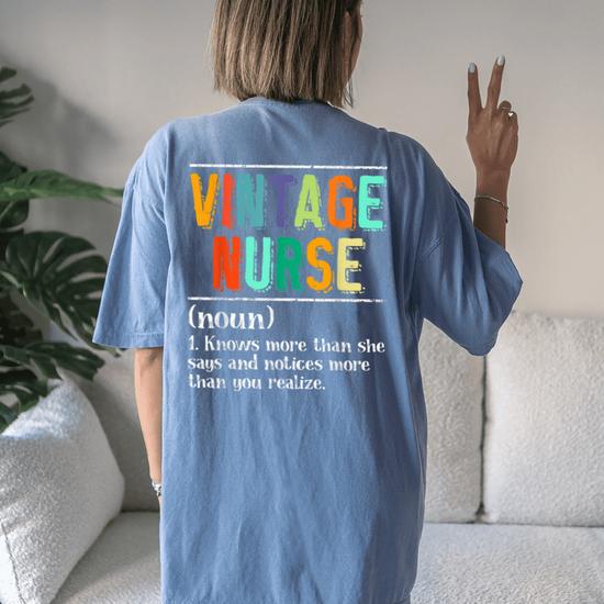 Vintage Nurse Knows More Than She Says Funny Definition T-Shirt Vintage Nurse Knows More Than She Says Funny Definition T-Shirt