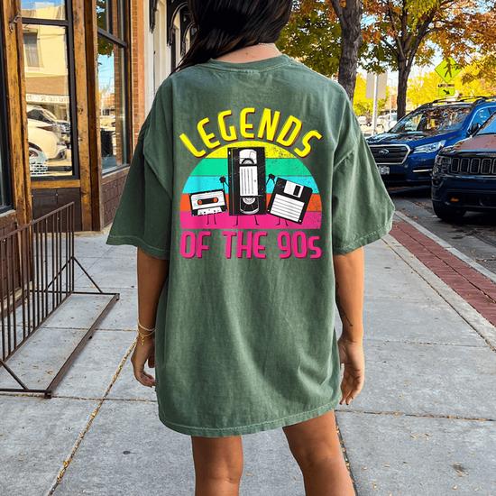 90S Party Outfit For Women & Men 90S Costume Legends 90S Women's Oversized  Comfort T-Shirt Back Print | Mazezy