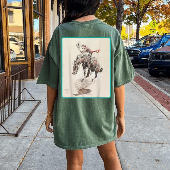 Western Rodeo Shirts Women Cowboy Vintage Graphic Tees Short Sleeve Plus  Size Cowgirl Outfits for Women at  Women's Clothing store