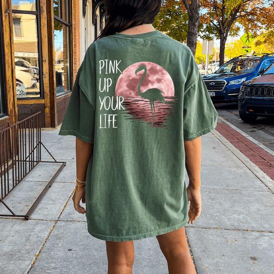 Flamingo Fashion: Stylish Leggings with Pink Flamingo Print