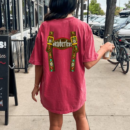 Women's Oktoberfest Bier T-Shirt - German Beer Heart Print Casual Tee (Prost Bavarian Style) - View #11