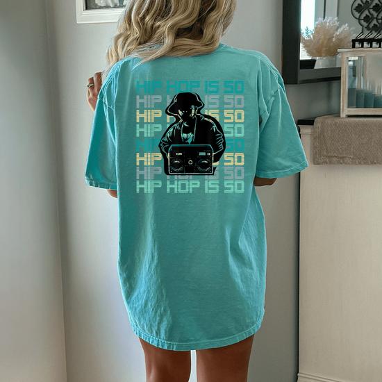 Hip Hop Is 50 Years Old Anniversary Boom Box Dj Women's Oversized