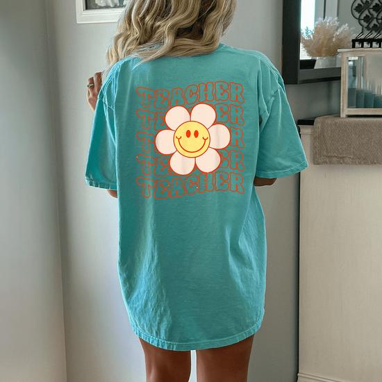 [GRAVER]★BACK DAISY FLOWER SMILE SWEATSHIRT Designer fashion, Seoul-fully created | W Concept