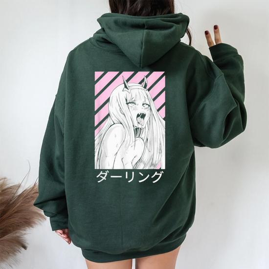 Anime Girl Waifu Who Loves Anime Ramen And Sketching Japan Women Oversized Hoodie Back Print Mazezy