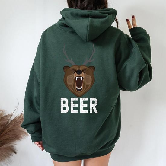 Beer bear discount forest camping hoodie