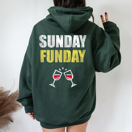 Womens Sunday Funday Hooded Sweatshirt