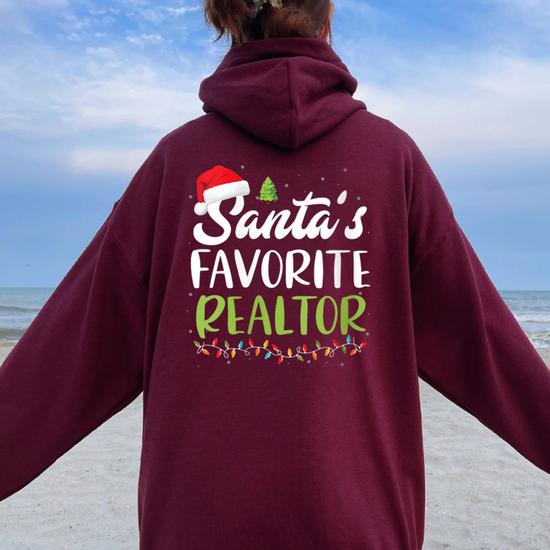 Funny Santa's Favorite Realtor Christmas Santa Hat Light T-Shirt Funny Santa's Favorite Realtor Christmas Santa Hat Light T-Shirt